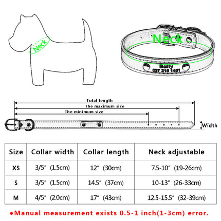 Leather Cat Collar Personalized Cat Collar For Puppy Small Dogs Pet