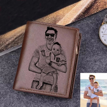 New Custom Wallets Men High Quality PU Leather Engraved Name Wallets