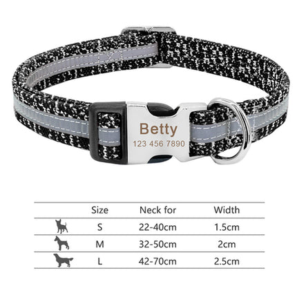 Nylon Dog Collar Personalized Pet Collar Engraved ID Tag Nameplate