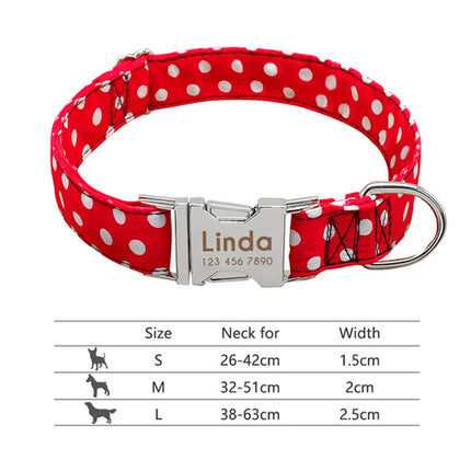 Nylon Dog Collar Personalized Pet Collar Engraved ID Tag Nameplate