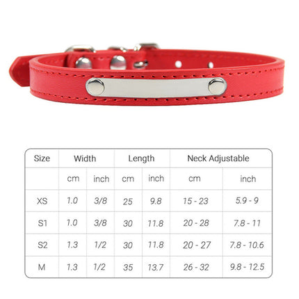 Pu Leather Cat Collar Personalized Kitten Collar Id Name Engraving Pet