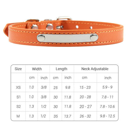 Pu Leather Cat Collar Personalized Kitten Collar Id Name Engraving Pet