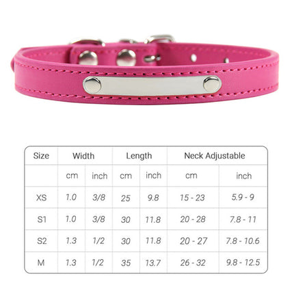 Pu Leather Cat Collar Personalized Kitten Collar Id Name Engraving Pet
