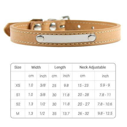 Pu Leather Cat Collar Personalized Kitten Collar Id Name Engraving Pet