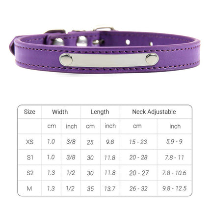 Pu Leather Cat Collar Personalized Kitten Collar Id Name Engraving Pet
