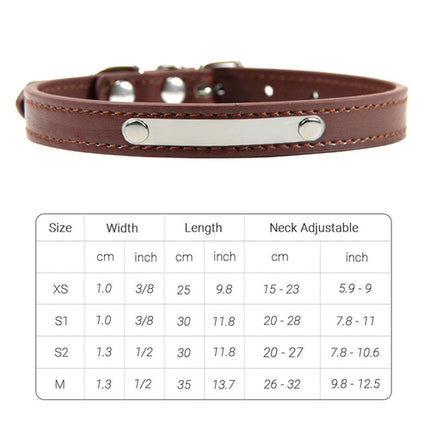 Pu Leather Cat Collar Personalized Kitten Collar Id Name Engraving Pet