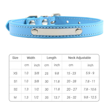 Pu Leather Cat Collar Personalized Kitten Collar Id Name Engraving Pet