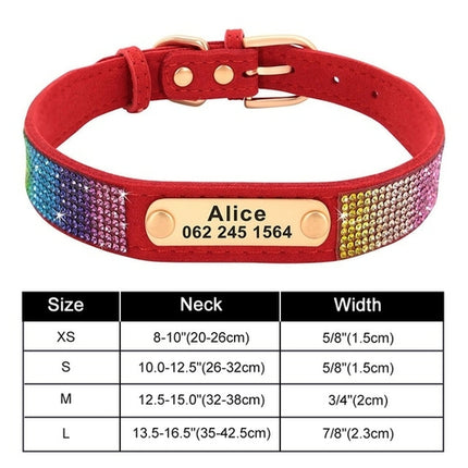 Personalized Dog Collar Bling Customized Anti lost Pet ID Collar