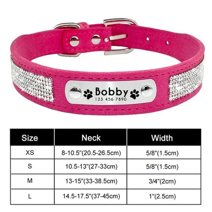 Personalized Dog Collar Bling Customized Anti lost Pet ID Collar