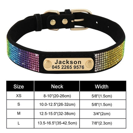 Personalized Dog Collar Bling Customized Anti lost Pet ID Collar