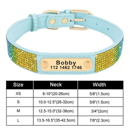 Personalized Dog Collar Bling Customized Anti lost Pet ID Collar
