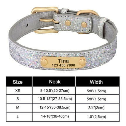 Personalized Dog Collar Bling Customized Anti lost Pet ID Collar