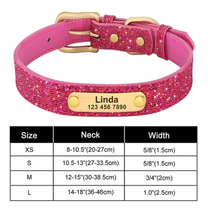 Personalized Dog Collar Bling Customized Anti lost Pet ID Collar