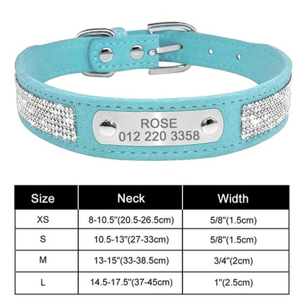 Personalized Dog Collar Bling Customized Anti lost Pet ID Collar