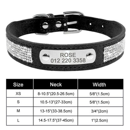 Personalized Dog Collar Bling Customized Anti lost Pet ID Collar