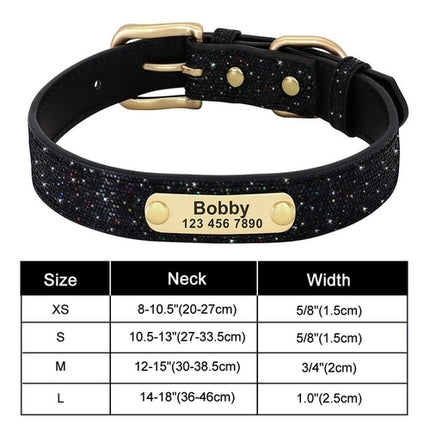 Personalized Dog Collar Bling Customized Anti lost Pet ID Collar
