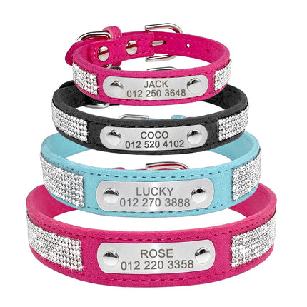 Personalized Dog Collar Bling Customized Anti lost Pet ID Collar