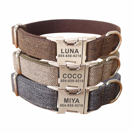 Personalized Dog Collar Customized Pet Collars Free Engraving Id Name