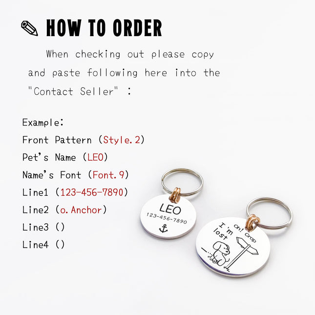 Personalized Funny Dog Tags Engraved Mw003 For Collar Accessories