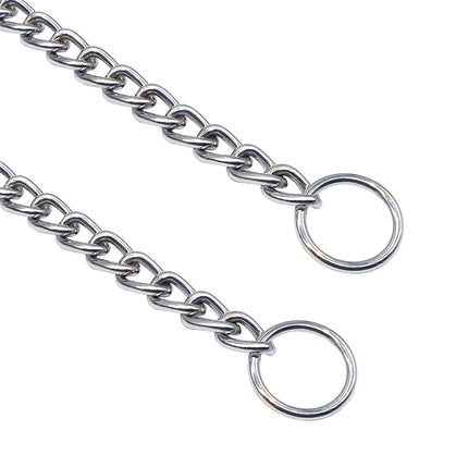 Personalized Pet Dog Chain Choke Collar Pets Training Engraved ID Slip