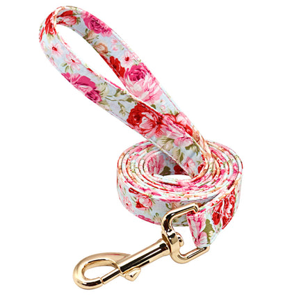 Personalized Printed Dog Collar Leash Set Customized Nylon Pet Collar