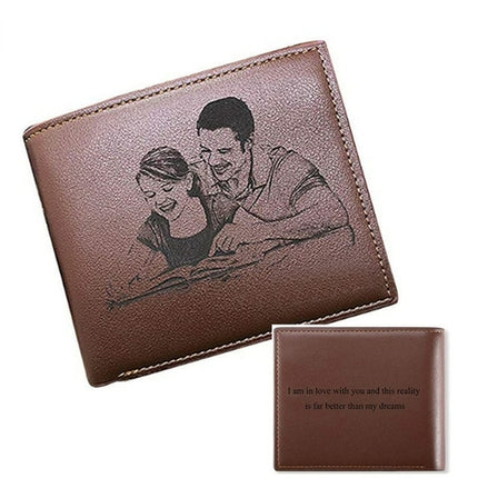Personalized Wallets Men High Quality PU Leather for Him Engraved