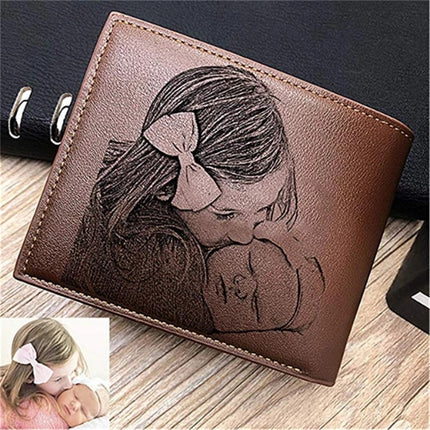 Personalized Wallets Men High Quality PU Leather for Him Engraved