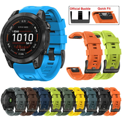 QuickFit 22mm 26mm Silicone Strap For Garmin Fenix 6XPro 5XPlus/Epix