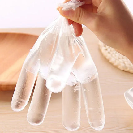 100pcs Disposable Gloves Plastic Gloves Transparent Eco-friendly