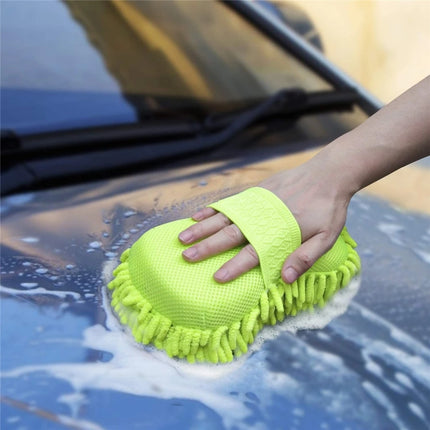 2Pcs Coral Car Washer Gloves Car Cleaning Sponge Care Detailing