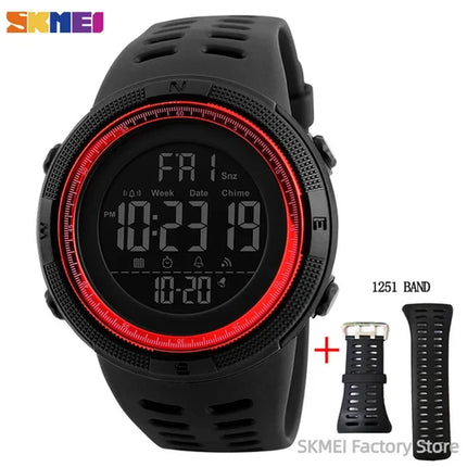 SKMEI 1251 Sports Digital Watch for Men Waterproof Military Electronic