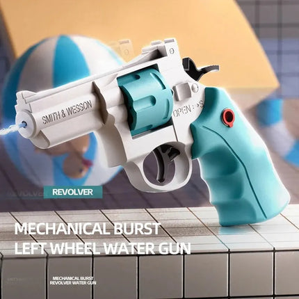 1PCS Summer Water Gun Toy Mechanical Continuous Revolver Water Gun
