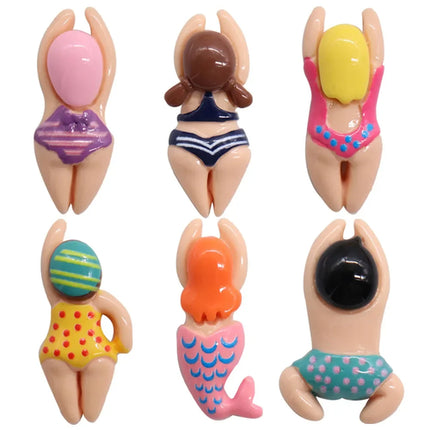 6Pcs Swimming Boys Girls Sports Resin Shoes/bags/cups  Ornaments DIY
