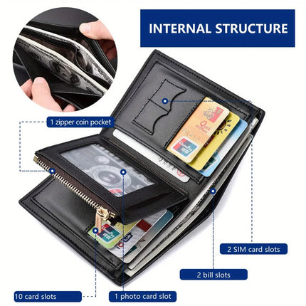 Engraved Personalized Gifts Custom Wallet for Men,Husband,Dad,Son for