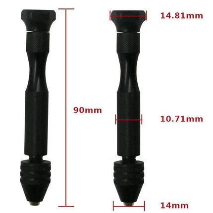 Mini Tool Set with Black Hand Twist Drill 10Pcs Fried Dough Twists