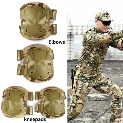 Tactical Knee Pad Support Elbow Protector CS Military Army Airsoft