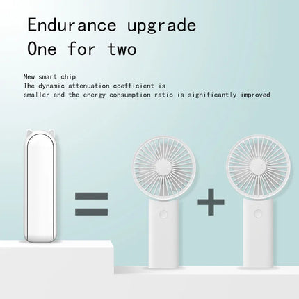 Portable Folding Electric Fan 3-in-1 Mini Handheld Cooling Fan