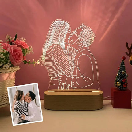 Dropshipp Personalized 3D Photo Lamp Engraving Base Custom Valentine's