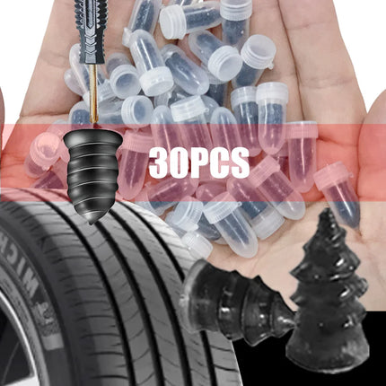 10/30Pcs Car Tyre Repair Rubber Nail Set Universal Car Motorcycle Tyre
