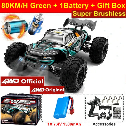 4WD Remote Control Car Off Road 4x4 RC High Speed Buggy Truck Super