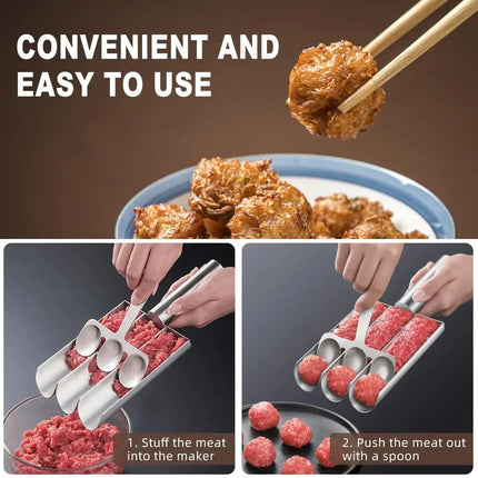 Meatball Maker Set Easy-Release Non-Stick Manual Meatball Spoon for