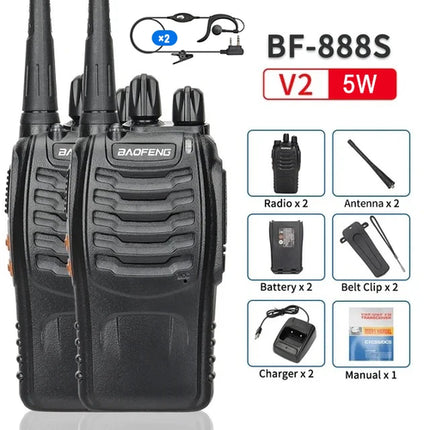 5W Baofeng BF-888S Walkie Talkie USB Plug Dual Band Portable Two Way