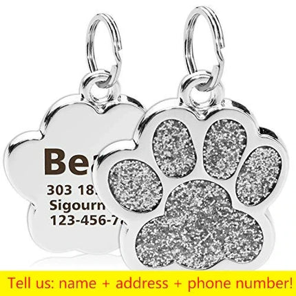 Personalized Dog Cat CustomTags Engraved Puppy Pet ID Name Collar  Tag