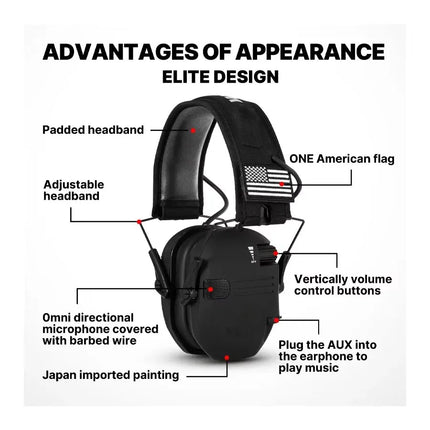 Original Military Tactical Electronic Shooting Earmuffs Outdoor