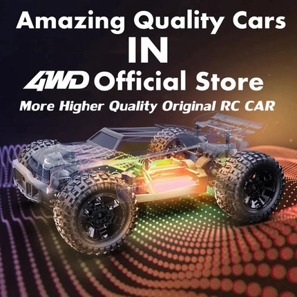 Super Brushless 80KM or 50KM/H 4WD RC Car With LED Remote Control Cars