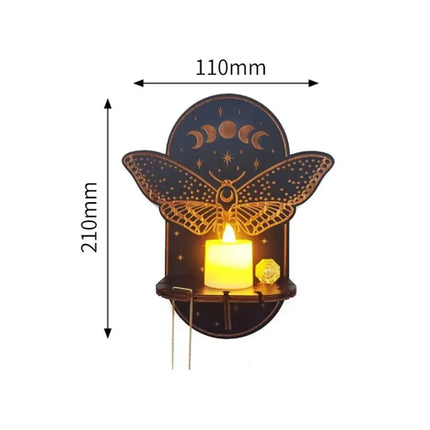 Wall Shelf Stone Wall Shelf Hand Wooden Display Stand Hanging Candle