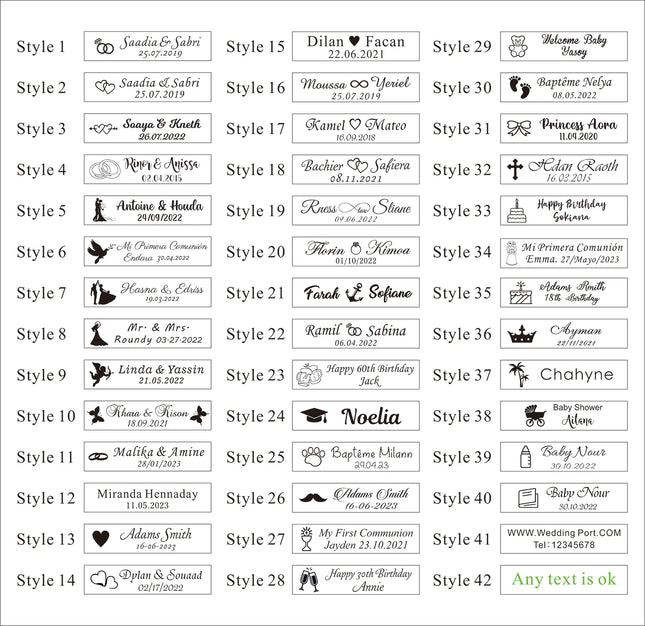 50*Personalized Engraved Bottle Opener Key Chain Wedding Favors