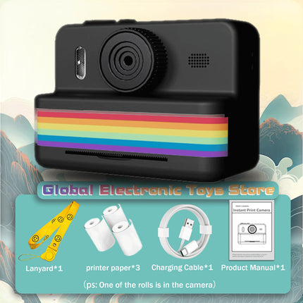 2.8 Inch Large Screen Instant Print Camera, HD Digital Video Camera