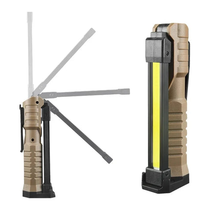 Portable Fold LED Flashlight Strong Magnet COB Working Light Type C