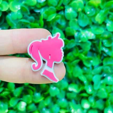 17PCS Cartoon Miniso Disney Barbie Girl Car Coat Bow Lips PVC Shoe